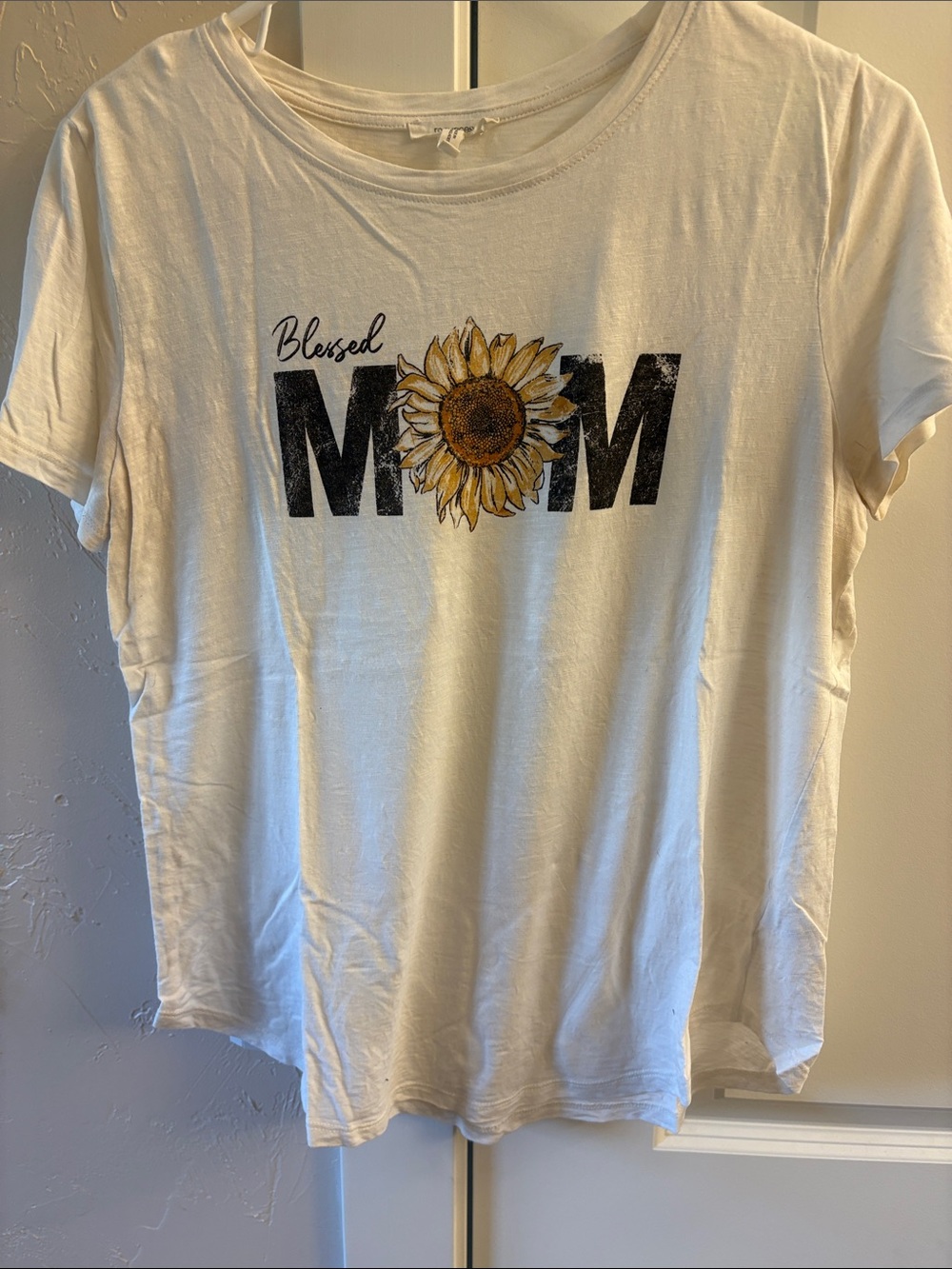 Maurices White 'Blessed MOM' Sunflower Graphic Tee